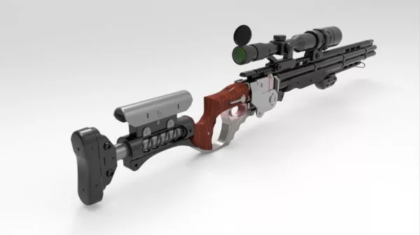 Steampunk Sniper Rifle 3d model Steampunk Sniper Rifle 3d model