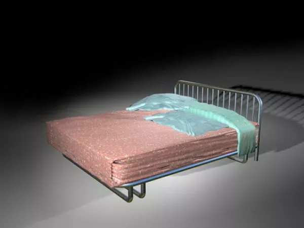 Steel Mattress Bed 3d model Steel Mattress Bed 3d model