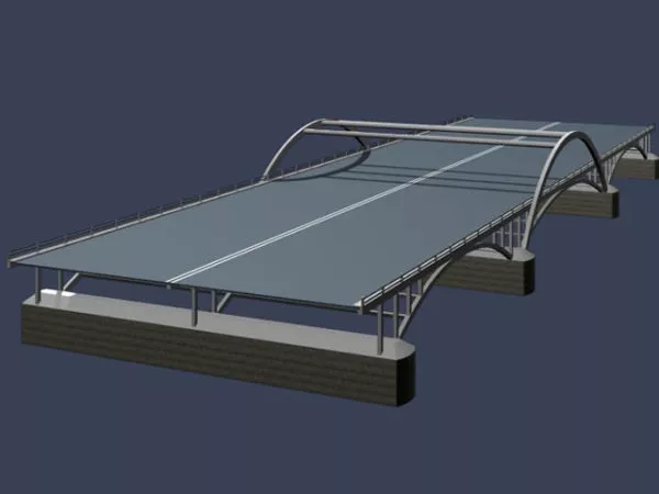Simple Brick Bridge 3d model