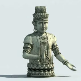 Stone Buddha Statue 3d model