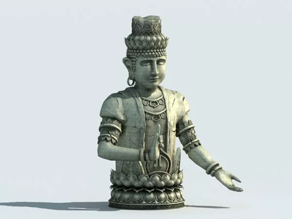 Stone Buddha Statue 3d model Stone Buddha Statue 3d model