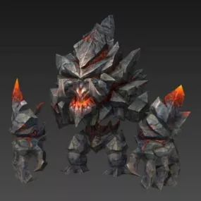 Character Stone Monster 3d model
