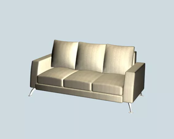 Striped Fabric Sofa 3d model Striped Fabric Sofa 3d model