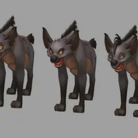 Afrtcan Striped Hyenas 3d model