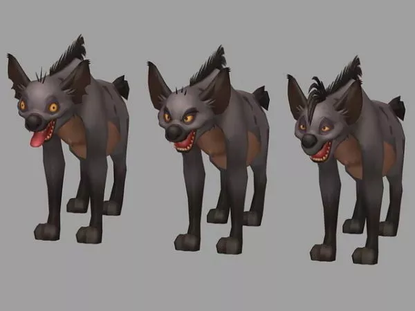 Afrtcan Striped Hyenas 3d model Afrtcan Striped Hyenas 3d model