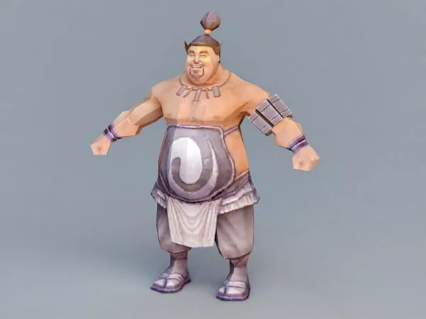 Strong Butcher Male Character 3d model Strong Butcher Male Character 3d model