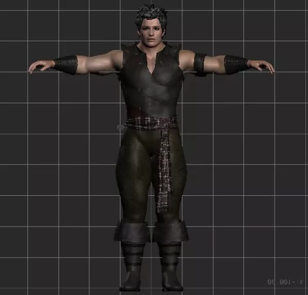 Strong Male Rigged 3d model Strong Male Rigged 3d model