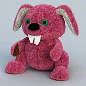 Stuffed Rabbit Plush Toy 3d model