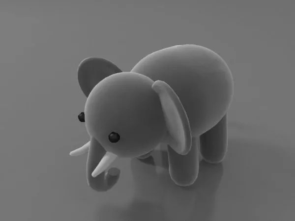 Low Poly Baby Elephant 3d model