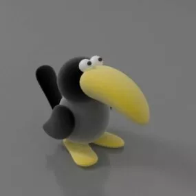Stuffed Toy Crow 3d model