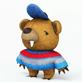 Stuffed Toy Monster Bear 3d model