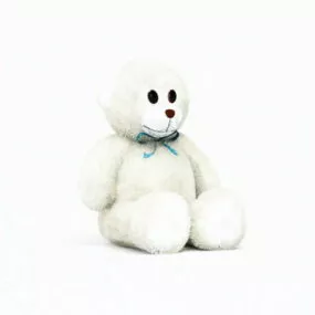 Stuffed White Bear 3d model