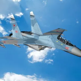 Su-30 Flanker Fighter Aircraft 3d model