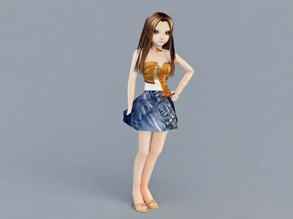 Summer Girl 3d model Summer Girl 3d model