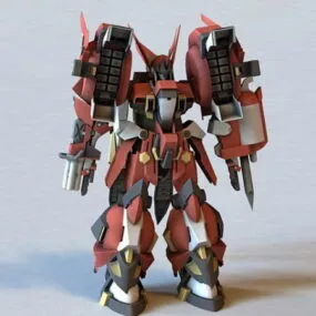 Super Robot Rigged Character 3d model
