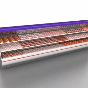 Supermarket Fresh Meat Displays 3d model
