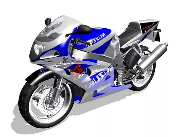 Retro Motorcycle 3d model