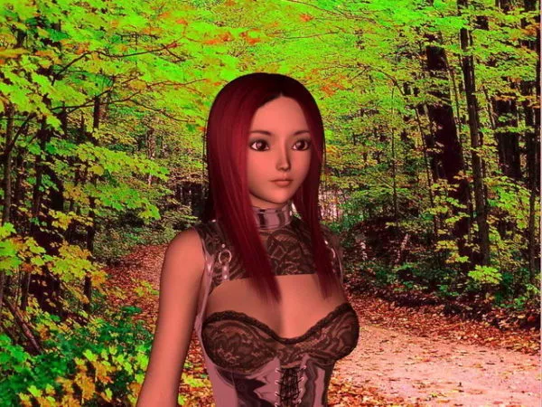 Lowpoly Character Woman Sitting 3d model