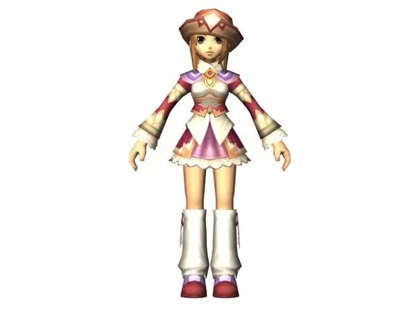 Beauty Anime Girl 3d model