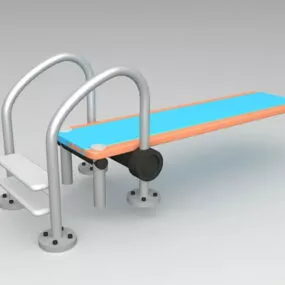 Swimming Pool Diving Board 3d model