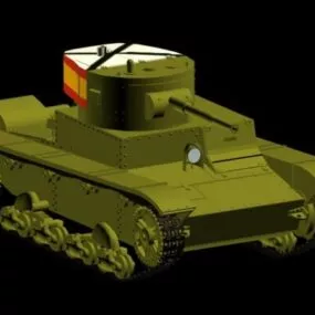 T-26 Tank 3d model