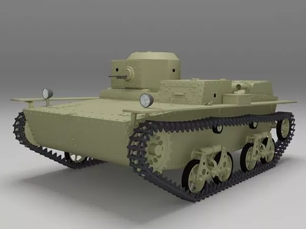 T-38 Amphibious Scout Tank 3d model T-38 Amphibious Scout Tank 3d model