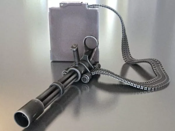 T-600 Mini Gun 3d model T-600 Mini Gun 3d model
