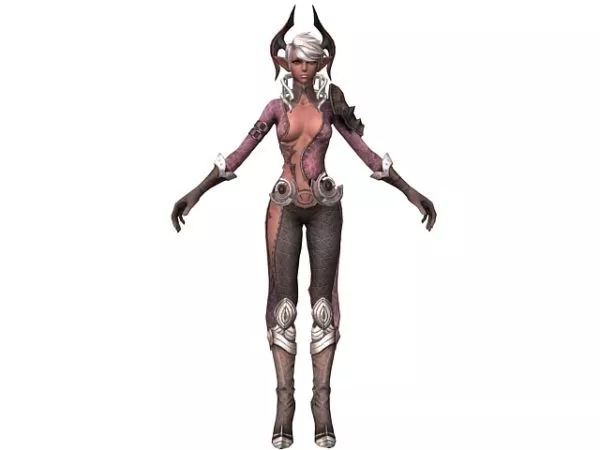 Monga Warrior Character With Sword 3d model