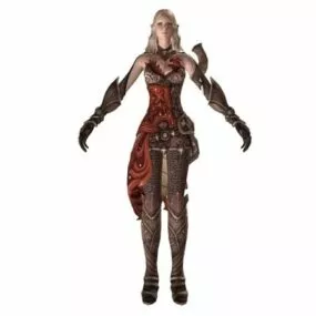 Character Tera High Elf Female Warrior 3d model