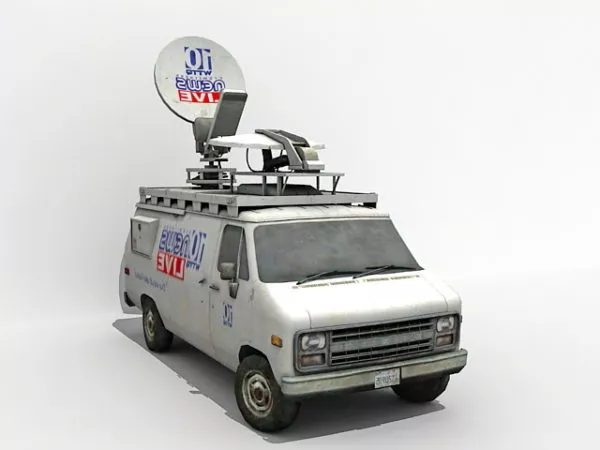 Antique Camper Van 3d model