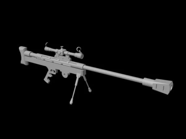Barrett M82a1 Sniper Gun 3d model