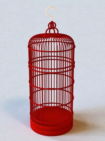 Tall Decorative Bird Cage 3d model Tall Decorative Bird Cage 3d model