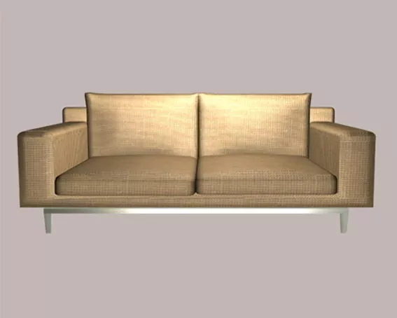 Tan Fabric Loveseat 3d model Tan Fabric Loveseat 3d model