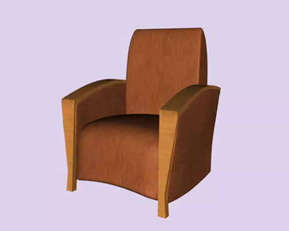 Tan Leather Sofa Chair 3d model Tan Leather Sofa Chair 3d model