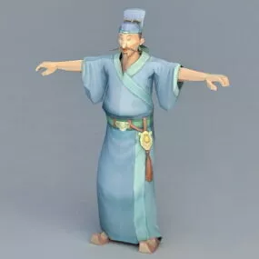 Tang Dynasty Scholar Character 3d model