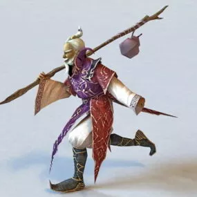 Taoist Monk Male Character 3d model