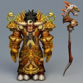 Tauren Druid Art Character 3d model