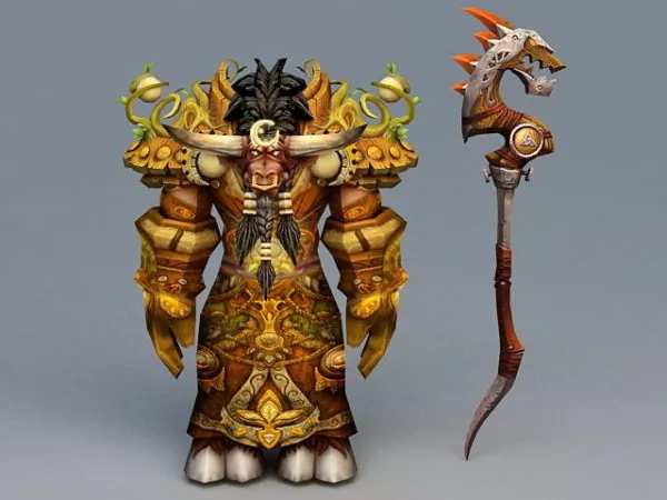 Tauren Druid Art Character 3d model Tauren Druid Art Character 3d model