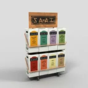 Tea Box Display Rack 3d model