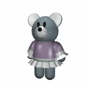 Teddy Bear Girl Toy 3d model