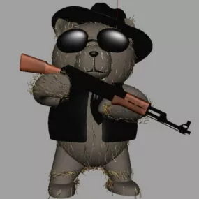 Tcharacter Eddy Bear With Glasses 3d model