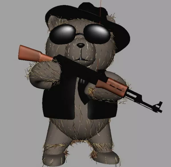 Tcharacter Eddy Bear With Glasses 3d model Tcharacter Eddy Bear With Glasses 3d model
