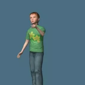 Character Teen Girl Posing 3d model
