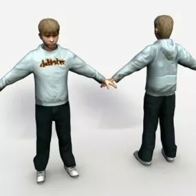 Teenage Boy Rigged 3d model