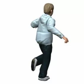 Character Teenage Boy Running 3d model