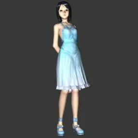 Teenbabe Animated & Rigged 3d model