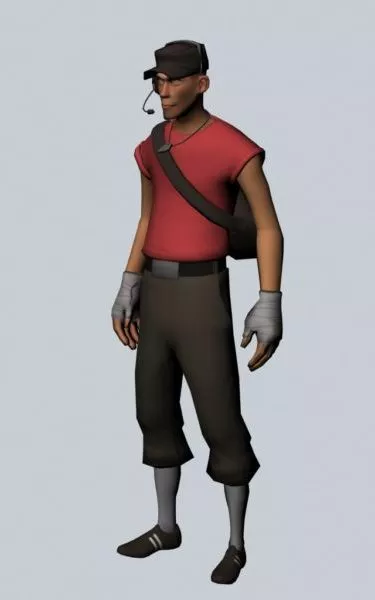 The Scout – Team Fortress Character 3d model The Scout – Team Fortress Character 3d model