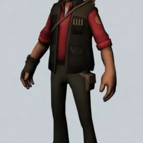 The Sniper – Team Fortress Character 3d model