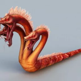 Three Headed Snake 3d model