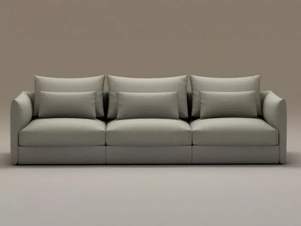 Three Seats Cushion Couch 3d model Three Seats Cushion Couch 3d model